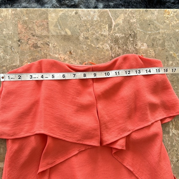 BCBGMaxAzria Runway Cocktail Dress, Sleeveless Mini Coral, Size 2 - Picture 8 of 10